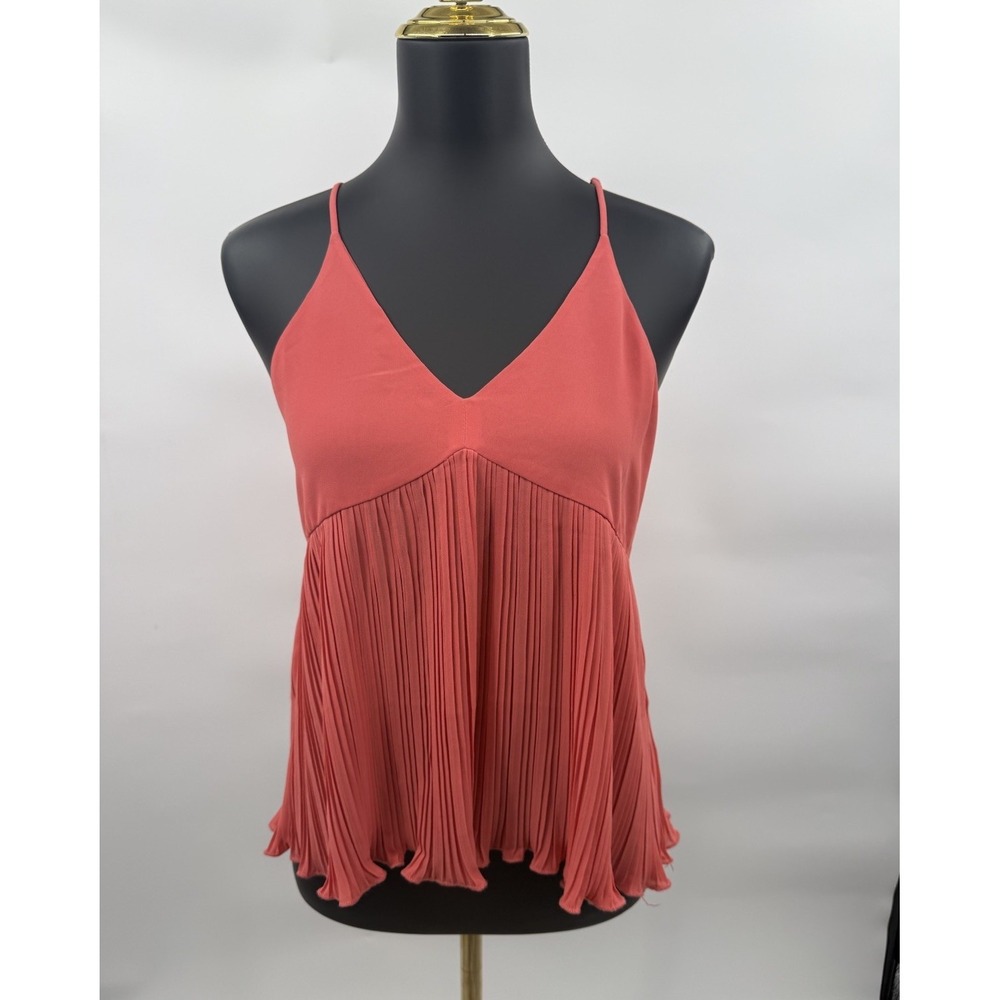 Paper Crane sleeveless tank top features a‎ textured, pleated design Small